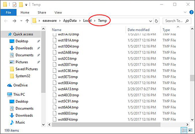 Temporary File Types